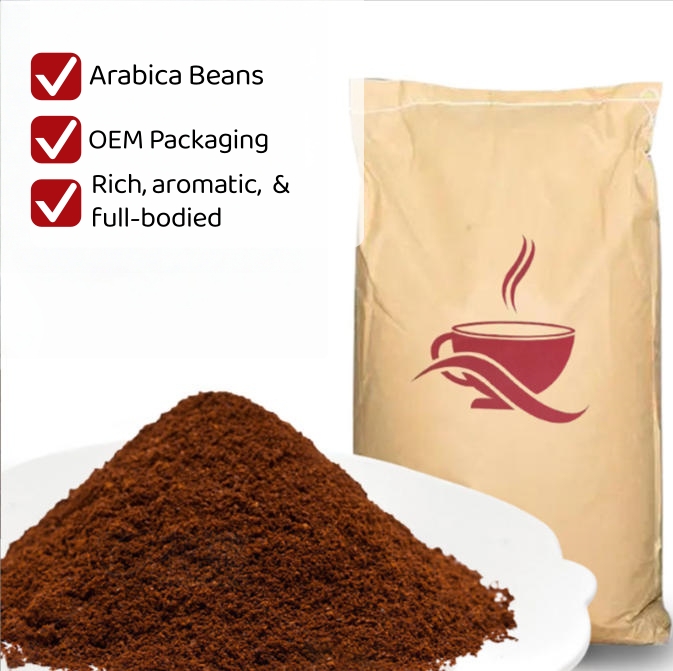 Premium Italian Dark Roast Arabica Instant Coffee Powder (25kg Bulk)